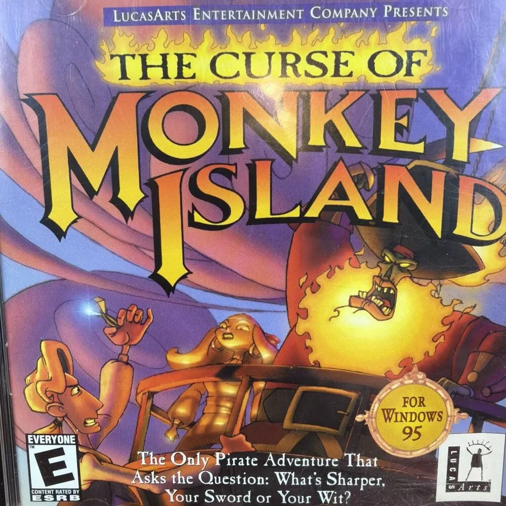 VINTAGE The Curse Of Monkey Island Lucas Arts PC CD-ROM 1997 Pirates MINTY!
